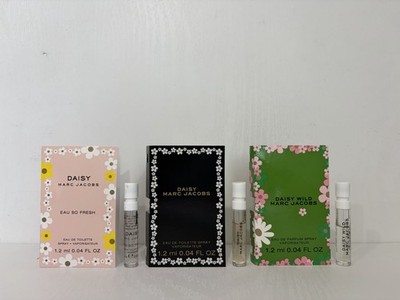 Daisy Marc Jacobs Perfume Sample Original & Daisy Wild & Eau So Fresh Collection