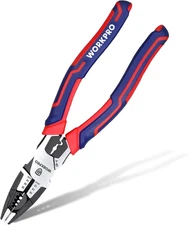 6-In-1 Linesman Pliers with Wire Cutter and Stripper, 8 Inch Multipurpose Combin