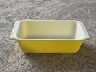 Vintage 1950s MCM Pyrex 913 Loaf Cake Ovenware Pan Lemon Yellow White USA EUC