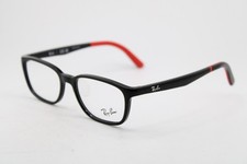 NEW RAY-BAN JUNIOR RB 1617D 3876 POLISHED BLACK RED AUTHENTIC EYEGLASSES 49-16