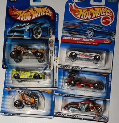 Hot Wheels Diecast Car Lot (5) 1:64 Sugar Rush II Scorchin' Scooter First Ed