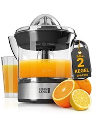 LEBENLANG Zitruspresse elektrisch - 40W & 700ml BPA-Frei I Saftpresse elektrisch