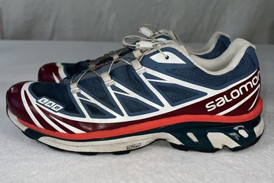 Salomon S-LAB XT 6 Soft Ground Shoes Mens Size 10.5 Blue Red Running