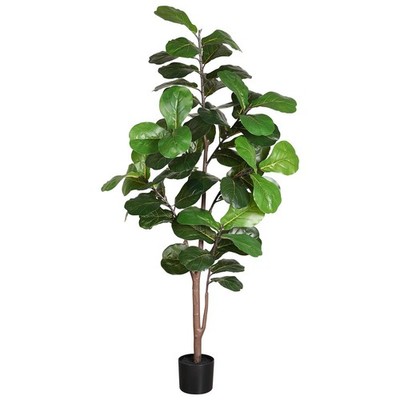 LUWENER 6ft Artificial Fiddle Leaf Fig Tree Plant,Fake Ficus Lyrata in Pot,Fi...
