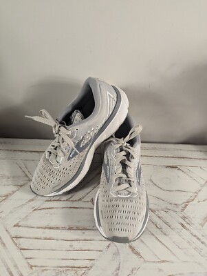 Brooks Ghost 13 Running Shoes Womens Size White/Grey