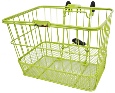 Sunlite Wire Mesh Bicycle Basket Lime Green Carrier Colorful 