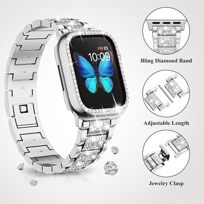 Bling Wrist Strap Watch Band+Case For Apple iWatch Series 9 8 7 6 5 4 SE 44/45mm