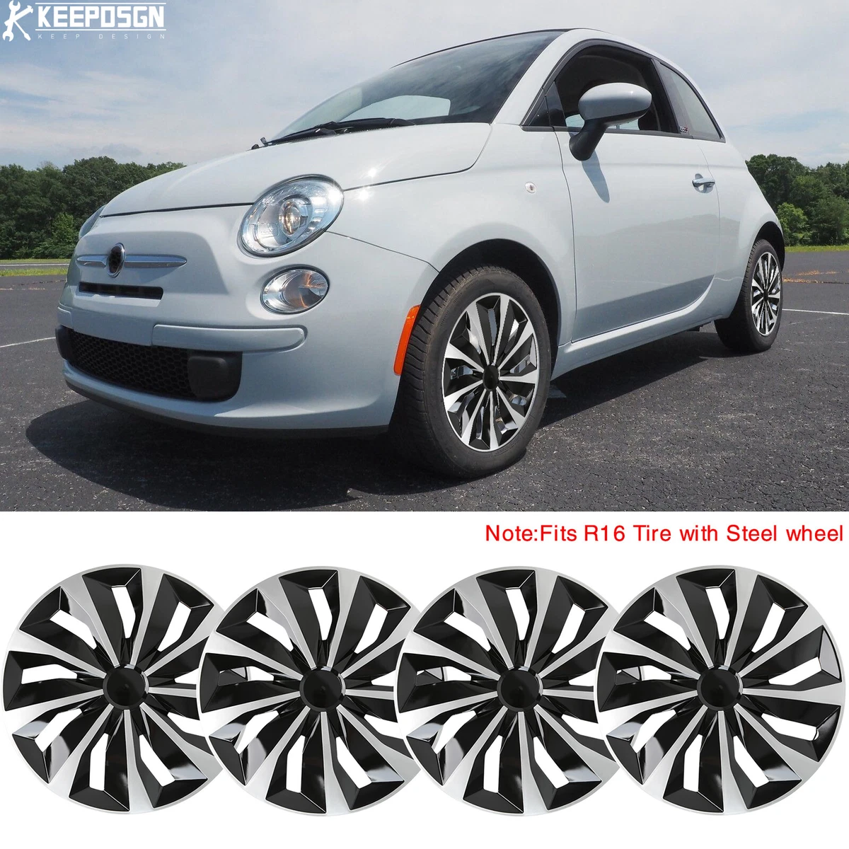 Fiat 500 Hubcaps