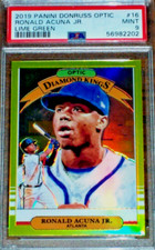 2019 Ronald Acuna Jr. #16 Pan. Donruss Optic Lime Green PSA 9 Atlanta Braves