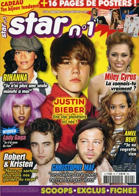 Magazine STAR n°1 n°40, Justin BIEBER, Christophe MAE, Lady GAGA, Myley CYRUS - Photo 1/2