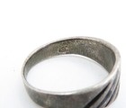 925 Sterling Silver  Vintage Dark Tone Etched Fluted Band Ring Sz 7  RG3723 — photo 6