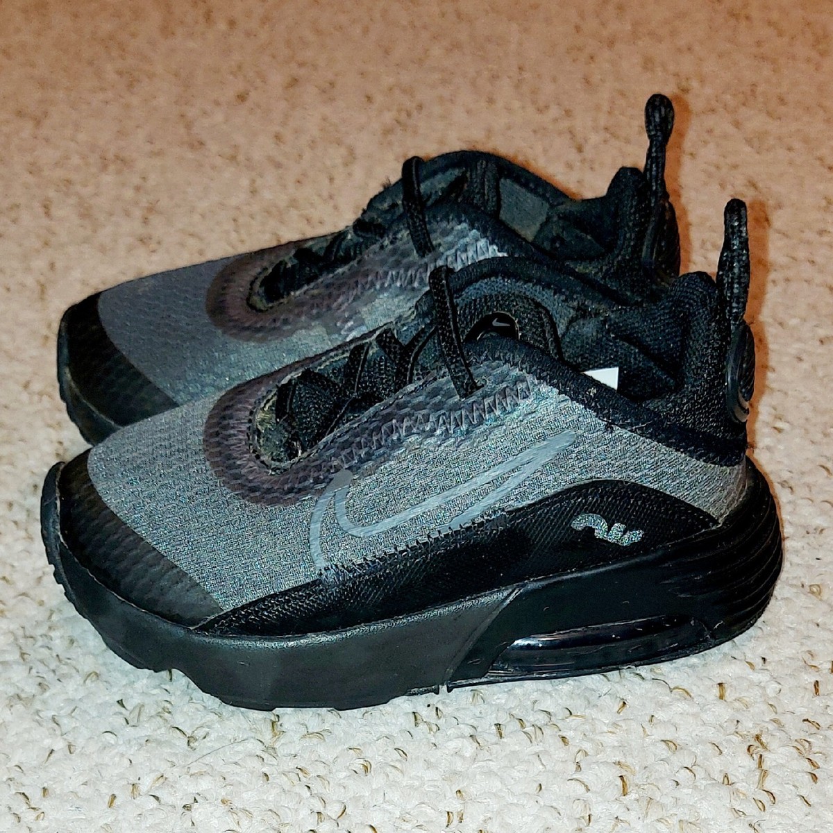 Nike CU2092-001 Air Max 2090 Used Trainers Black Wolf Grey Kids Size UK 6.5  | eBay UK