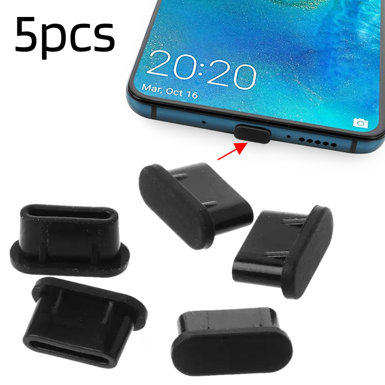 Lot De 4 Bouchons Anti-poussière USB C Pour Port De Charge, 1 X 0,6 Cm