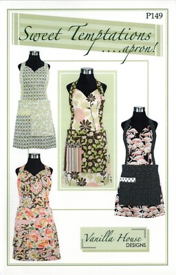 Sweet Temptations Apron, EASY Low Waist UNCUT Pattern Vanilla House Designs P149