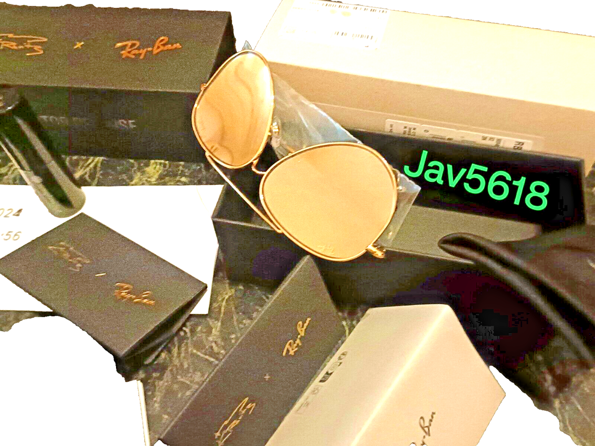 RAYBAN SUNGLASSES GOLD 18kt LENNY KRAVITZ LIMITED EDITION 1000