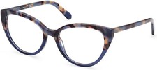 GANT GA4126 056 Blue Havana Plastic Cat Eye Optical Eyeglasses Frame 55-18-140