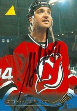 Stephane Richer autographed Hockey Card (New Jersey Devils) 1995 Pinnacle #35