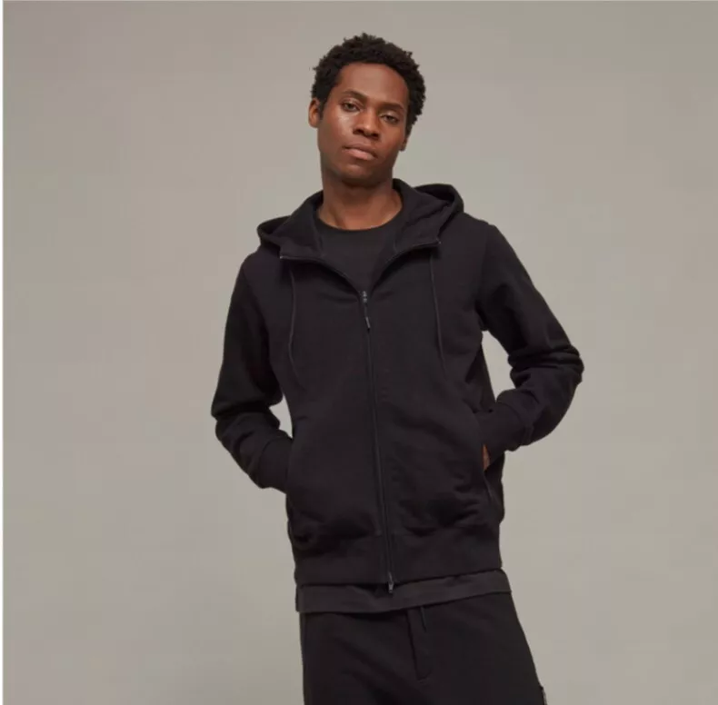 Y-3 Yohji Yamamoto x Adidas CL Full Zip Black Logo Hoodie Jacket