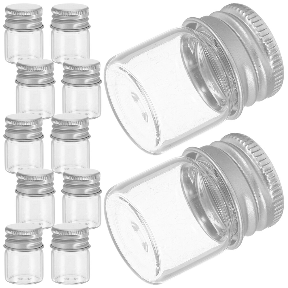 12PCS Airtight Glass Jars for Spices Tea Coffee and Dry Food Storage