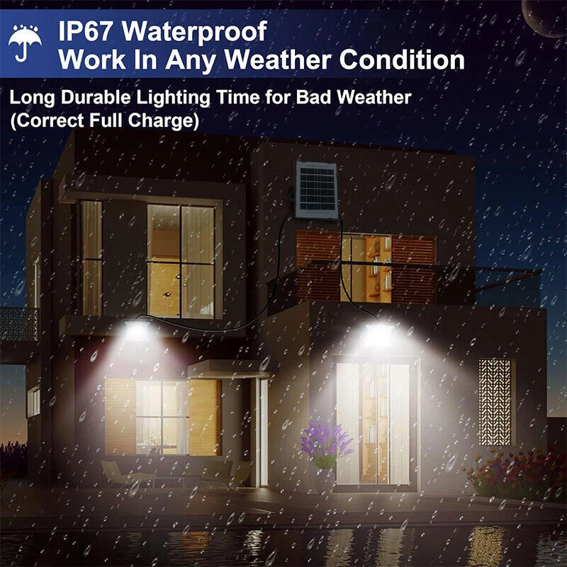 144 LED Solar Flood Lights Outdoor Street Light Dusk to Dawn Wall Lamp 1-4PCS - Image 4 of 4