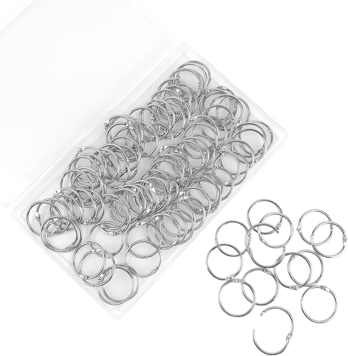 Loose Leaf Binder Office Rings 1-Inch（100 Pack）, with Metal Nickel Plated for Ke - Bild 1 von 9