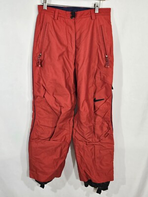 Vintage Nike ACG Snowboard Ski Pants Women's Size M 8-10 Red Outer Layer 3