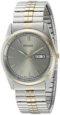 Pulsar Men's PXF308 Expansion Band Analog Display Japanese Quartz Two Tone Watch