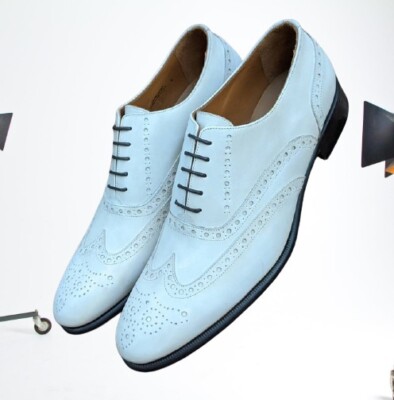 mens light blue dress shoes Mauri 4838 Sheriff Collection Blue Lace Up 13
