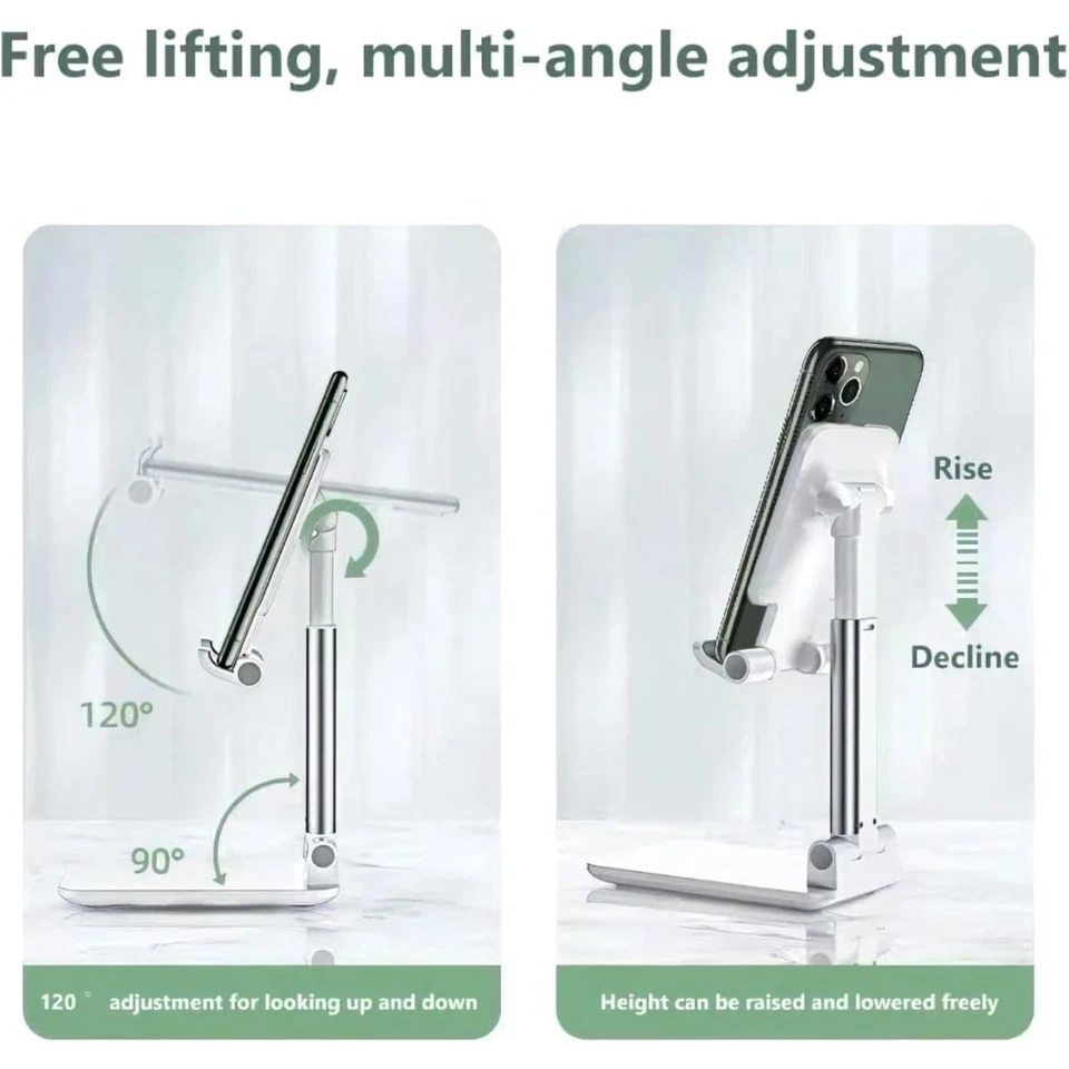 Phone Desk Holder Stand Foldable Desktop Table Mount For Mobile Tablet Universal - Image 4 of 4