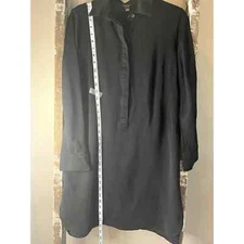 Ann Taylor Black Dress Long Sleeve Tunic Style Classic Career Casual Large