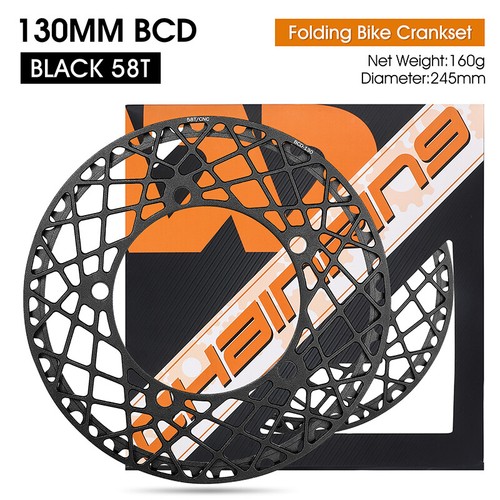 WEST BIKING Bike Bicycle Chainring Single 53/56/58T Folding Tooth Plate 130BCD - Picture 17 of 18