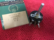 Vintage CLAROSTAT Series 58 4 Ohm 58-4 Potentiometer NOS