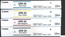 Genuine Canon GPR-30 Toner Set Black Cyan Magenta Yellow Sealed Boxes Ship Fast