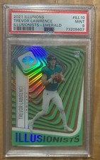 2021 Panini Illusions Illusionists Emerald Trevor Lawrence RC PSA 9 Jaguars 