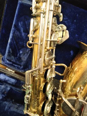 Vtg King Lemaire Brass Saxophone Czechoslovakia with Original Case