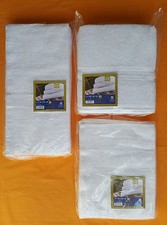 ASCIUGAMANI SPUGNA BAGNO 100%COTONE 500GR. BIANCO VISO OSPITE BIDET TELO DOCCIA