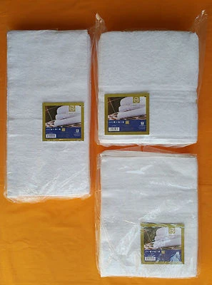 MARIELLA BRUNI ASCIUGAMANI SPUGNA BAGNO 100%COTONE 500GR. BIANCO VISO OSPITE BIDET TELO DOCCIA