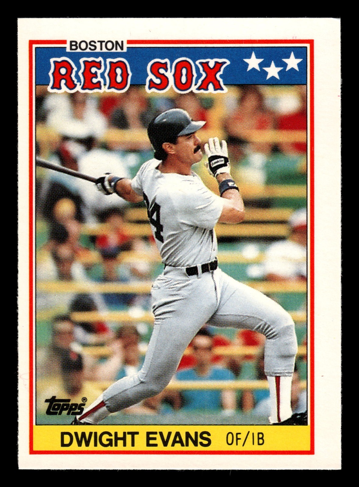 1988 Topps UK Minis Dwight Evans #22 Boston Red Sox HIGH GRADE PACK FRESH!