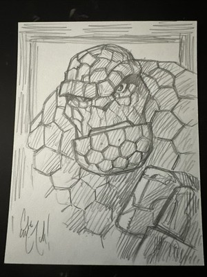 THE THING BEN GRIMM FANTASTIC FOUR Pencil Original Art CHRIS MCJUNKIN 2026 NEW!