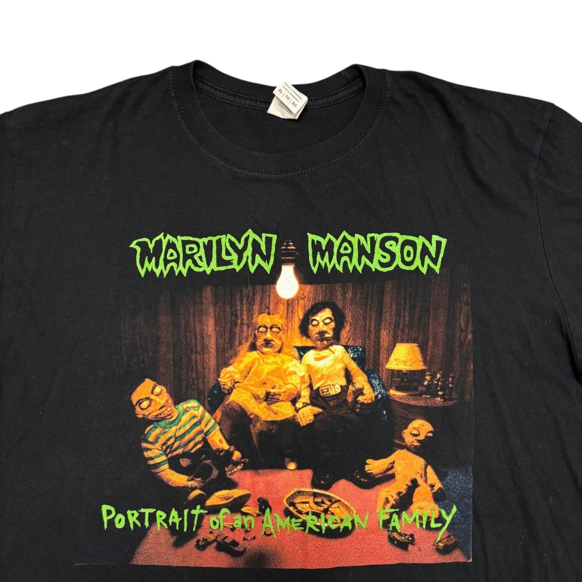 Marilyn Manson Shirt XL Black Tour Concert Metal Band Tee Gothic