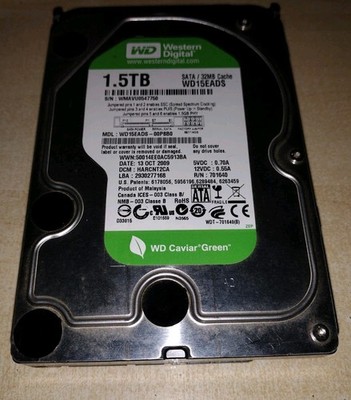 Western Digital Green 1.5TB WD15EADS 3.5'' SATA Internal Harddrive