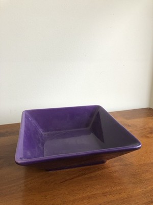 Patrizi Italian Square Bowl in the IPZ5 Pattern.  Purple. Hard To Find!