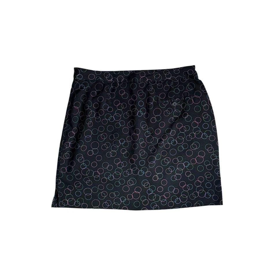 Falda forrada EP Pro para mujer talla 8 negra con estampado circular y bolsillos elásticos Foto 2 de 4