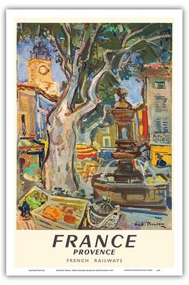 Provence France French National Railways Market in Aix en Provence - Vintage ...