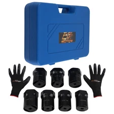 7pc Wheel Bearing Axle Socket Wrench 55mm Lock Nut Socket 6-Point 1/2" Drive