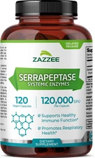 Delayed Release Serrapeptase, 120,000 SPU per Capsule, 120 Vegan Capsules, 4 Mon