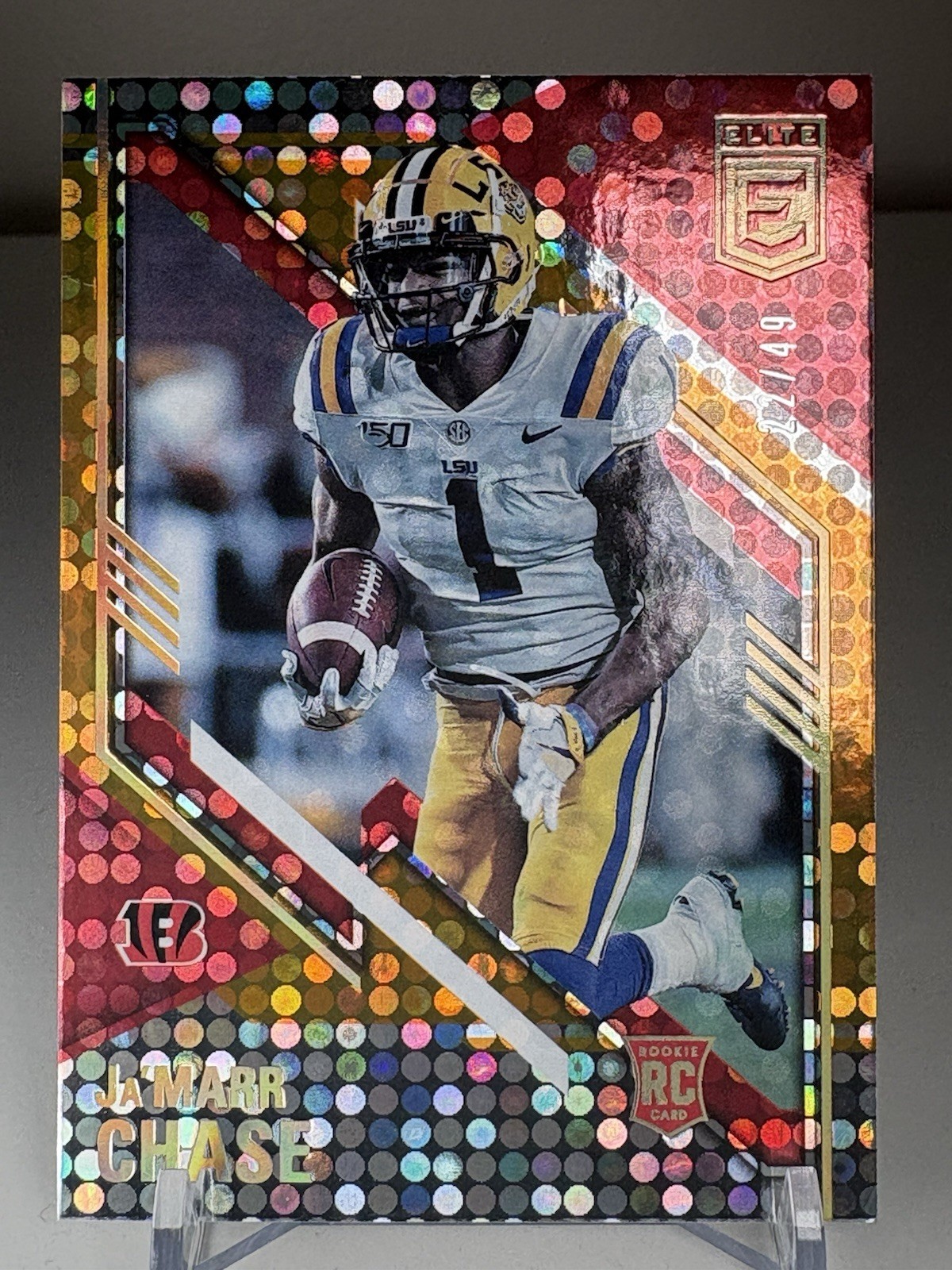 2021 Panini Donruss Elite Rookies Ja'Marr Chase #121 Orange /49 RC COLORMATCH🔥