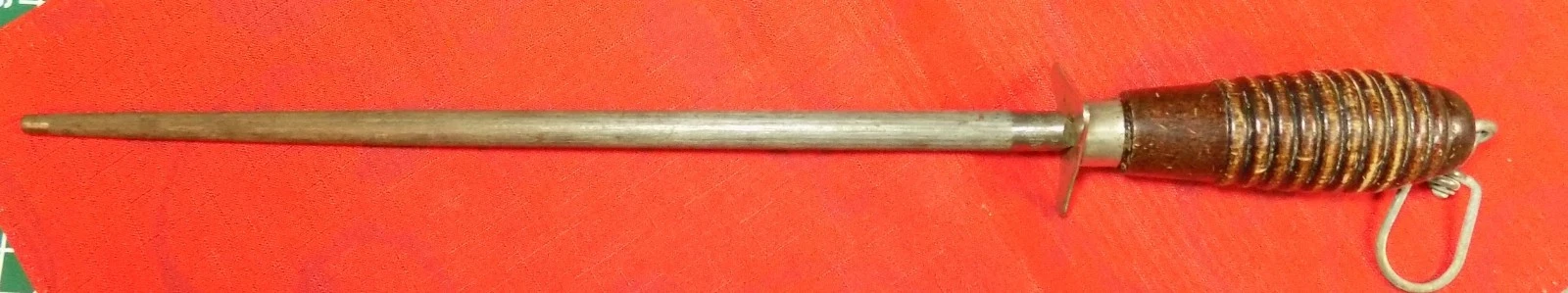 Vintage Integde 12" Sharpening Honing Steel w/ Diamond Guard Made in the USA