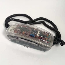 Vintage Conair or Lenoxx Transparent Corded Landline Phone 1989