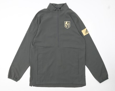 Adidas Herren Sweatshirt Grau Half Zip Vegas Golden Knights Größe S